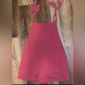 SHEIN Red Jumpsuit with Pockets